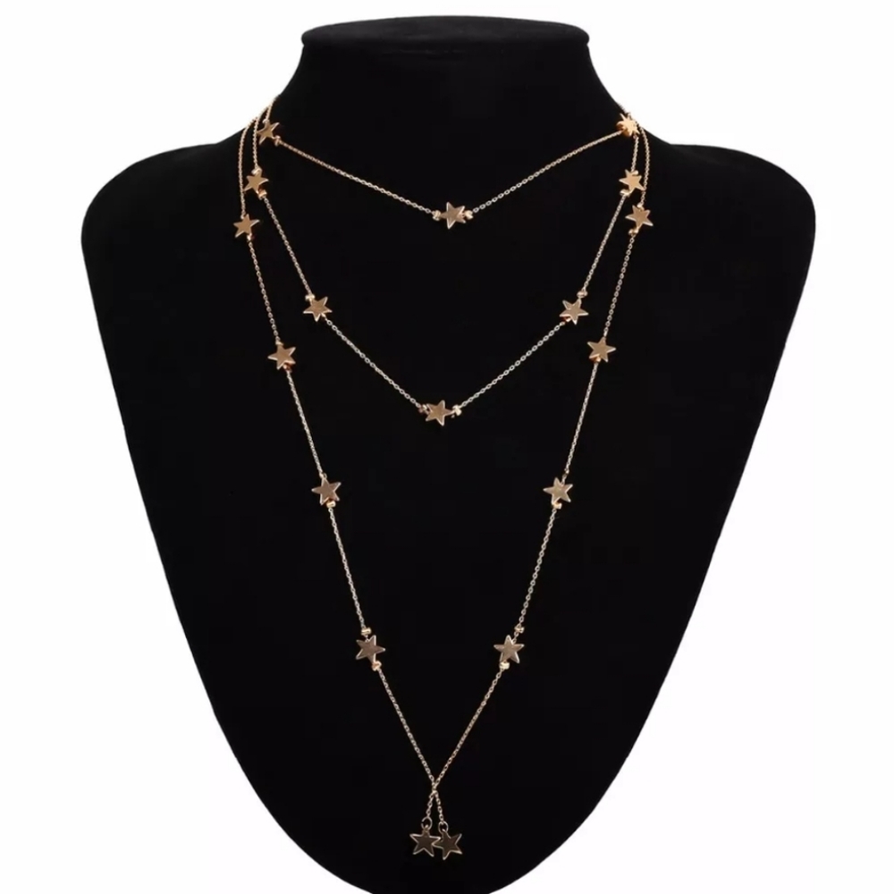 ☆Randi☆ Layered Star Necklace - Picture 2 of 6